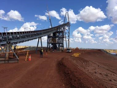 מסוע כבל פלדה תעשייתי רחב חוזק גבוה לכרייה
